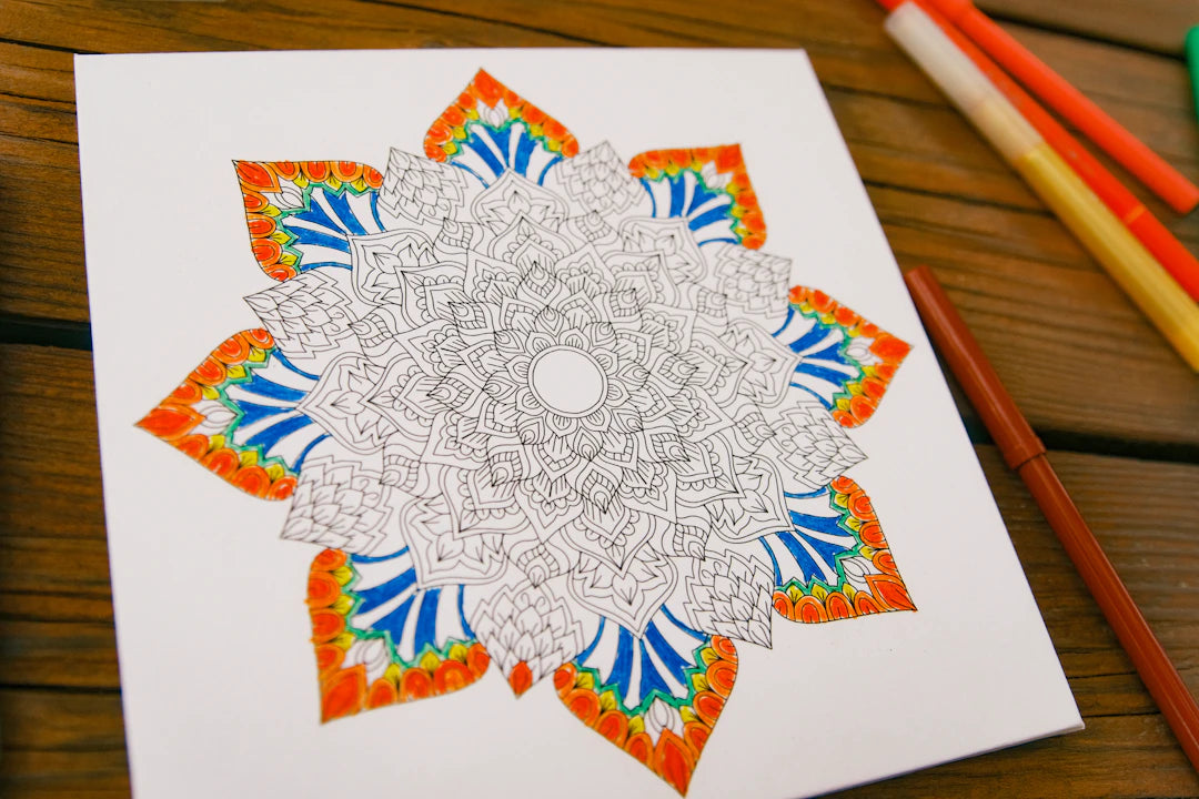 Mindful Colouring Posters for Adult Relaxation and Reflection