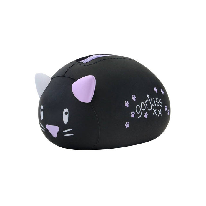 Gorjuss Black Cat Purse Wild | Soft Silicone Coin Purse with Keyring