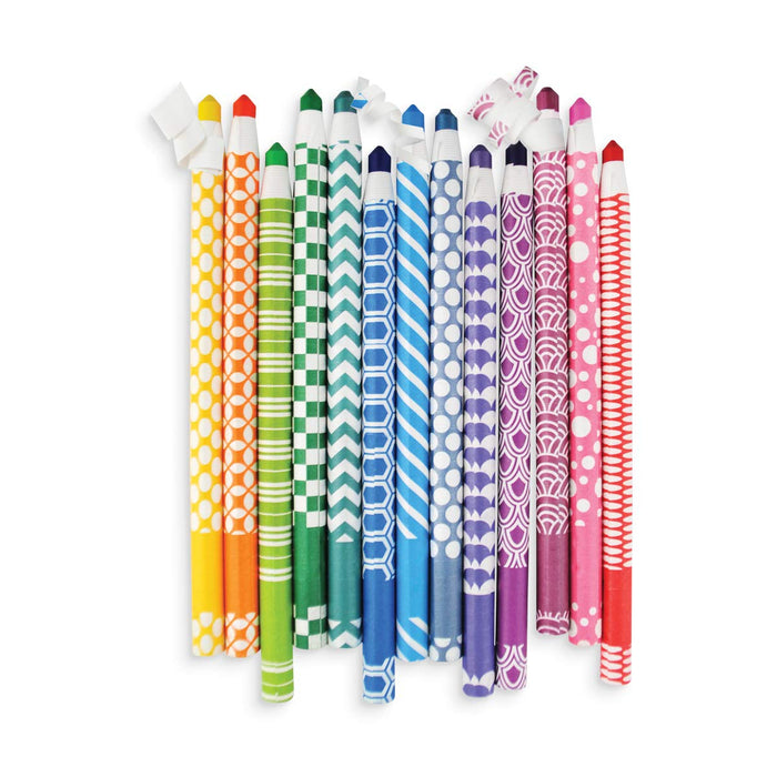 OOLY Colour Appeel Crayon Sticks | Set of 12 Peelable Wax Crayons for Kids & Artists
