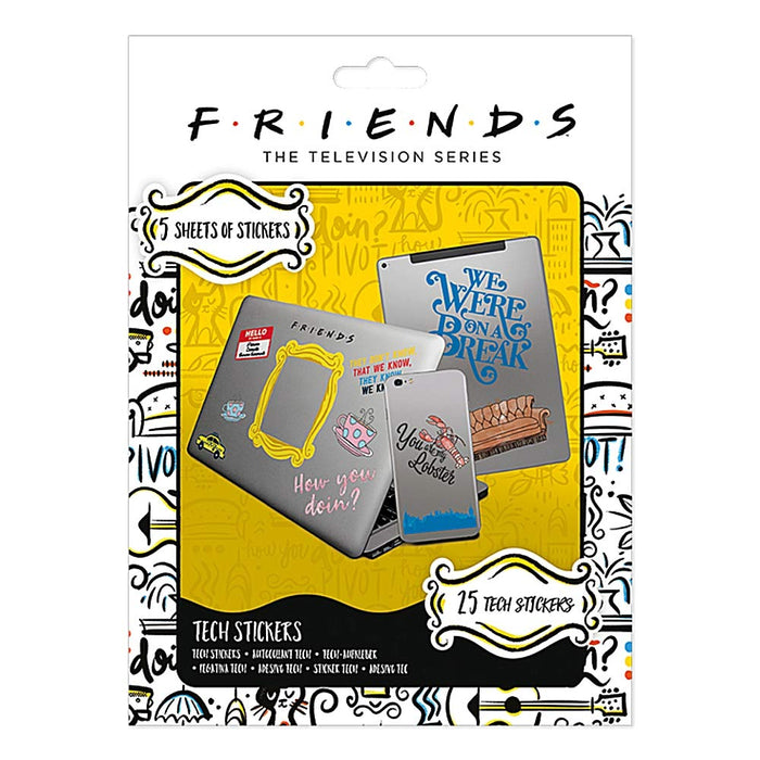 Friends TV Show Tech Stickers – 25 Waterproof Gadget Decals (Laptop, Phone, Tablet)
