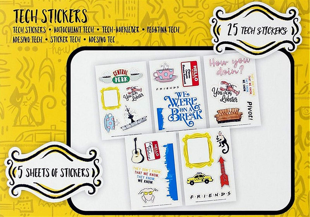 Friends TV Show Tech Stickers – 25 Waterproof Gadget Decals (Laptop, Phone, Tablet)