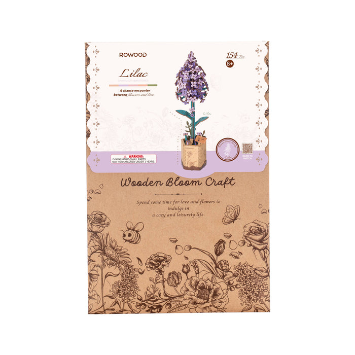 Lilac 3D Wooden Flower Puzzle