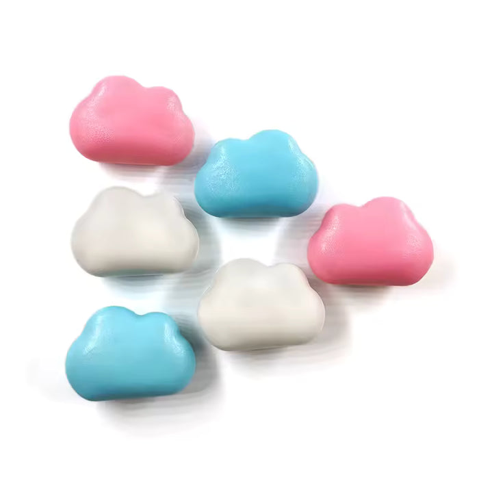 Cloud Magnets 6 Pcs Pink, Blue & White | Fridge & Memo Board Magnets