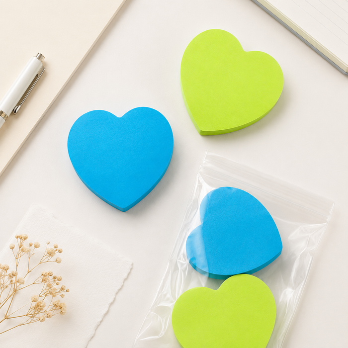Heart Shaped Sticky Notes | 2 Pack Random Colours