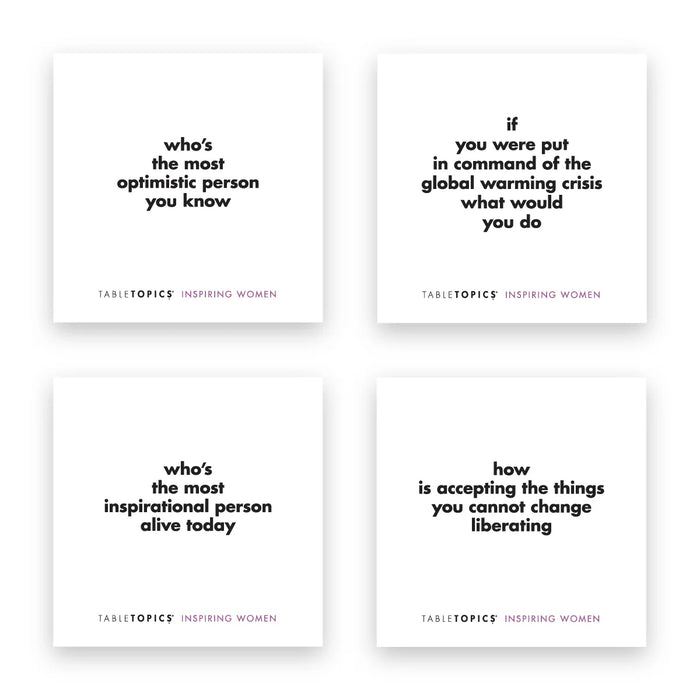 Inspiring Women Edition | 135 Conversation Starter Cards with Quotes & Biographies | TableTopics