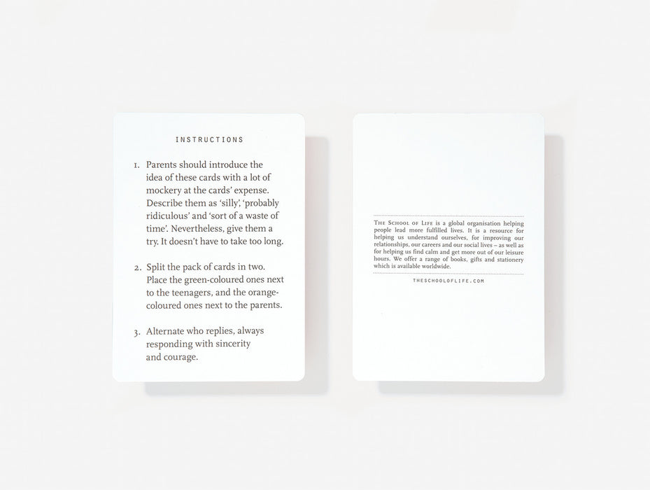 Parents & Teenager - Conversation Cards | The School of Life