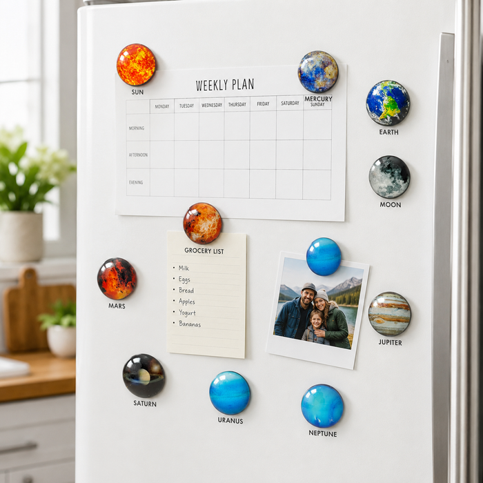 Solar System Magnet Set | 10 Piece Planet Fridge Magnets