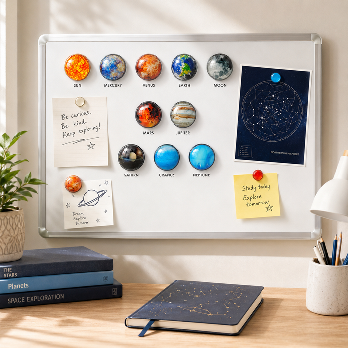 Solar System Magnet Set | 10 Piece Planet Fridge Magnets