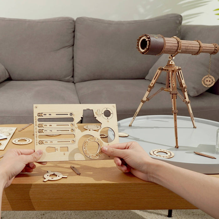 DIY Wooden Puzzle: Monocular Telescope