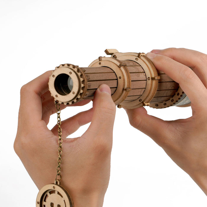 DIY Wooden Puzzle: Monocular Telescope