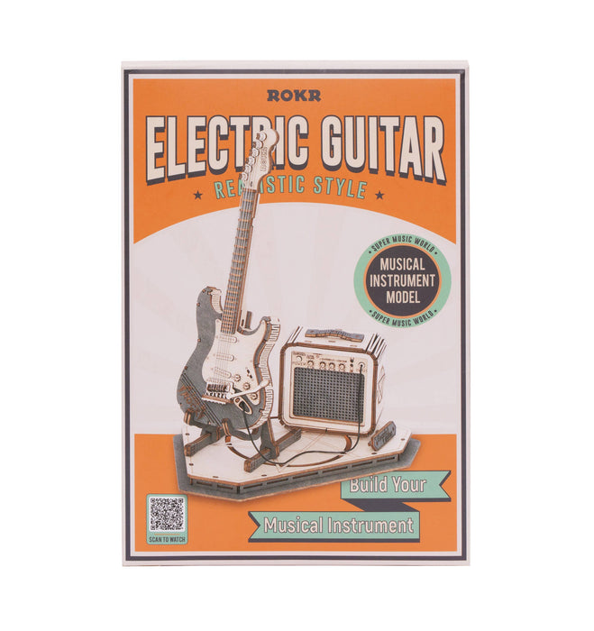 3D Laser Cut Wooden Puzzle: Electric Guitar