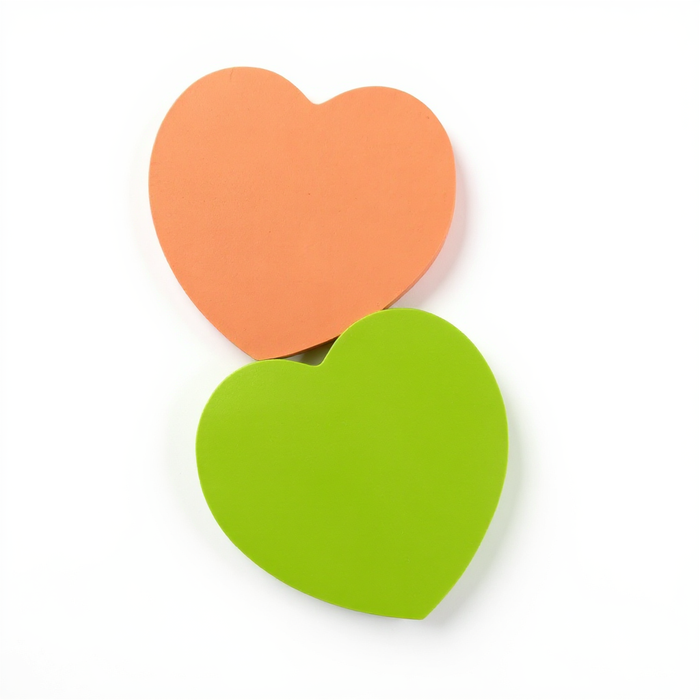 Heart-Shaped Sticky Notes – 2 Pack Random Colours (2 Pads Each)