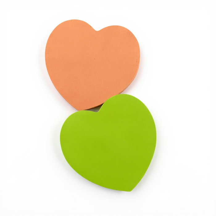 Heart-Shaped Sticky Notes – 2 Pack Random Colours (2 Pads Each)