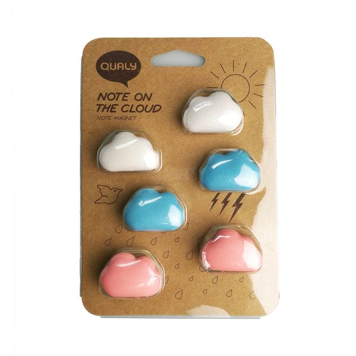 Cloud Magnets 6 Pcs Pink, Blue & White | Fridge & Memo Board Magnets
