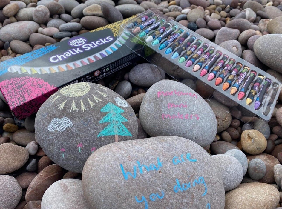 Little Brian Chalk Paint Sticks – Pack of 20 Assorted Colours for Kids & Artists