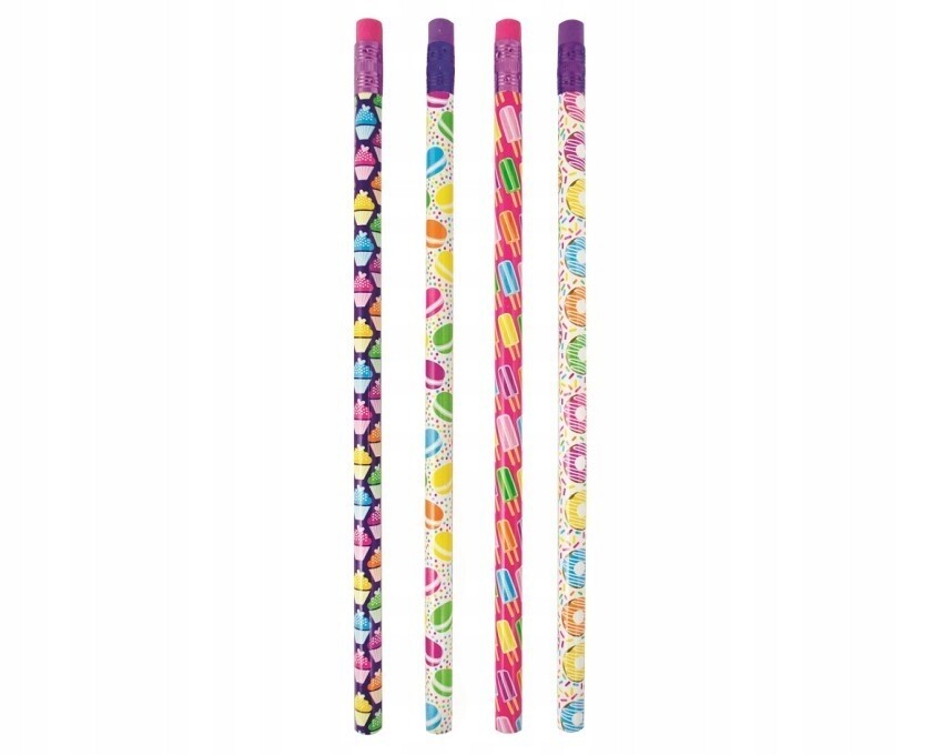 OOLY Sweet Things Graphite Pencils | Set of 12 No.2 Pencils with Cupcake, Ice Cream & Cookie Designs