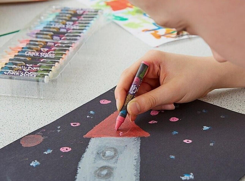 Little Brian Chalk Paint Sticks – Pack of 20 Assorted Colours for Kids & Artists