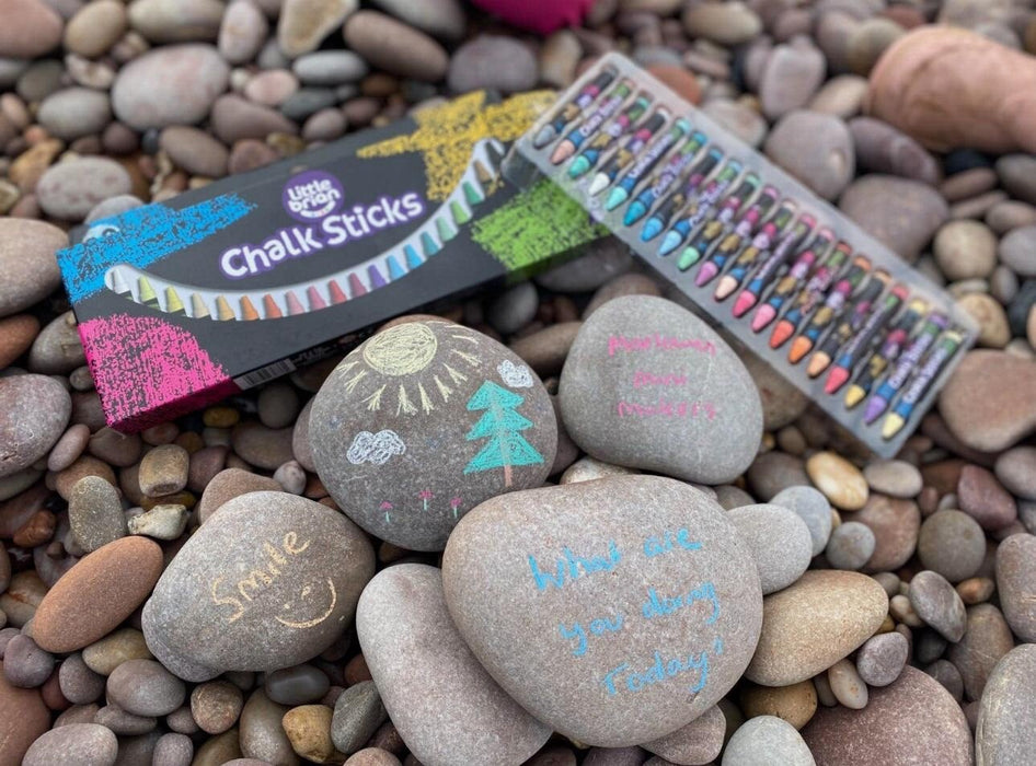 Little Brian Chalk Paint Sticks – Pack of 20 Assorted Colours for Kids & Artists