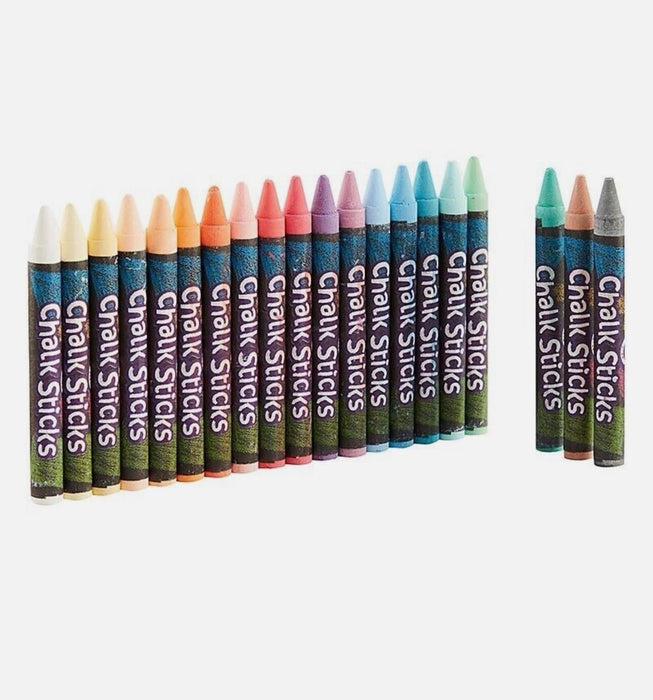 Little Brian Chalk Paint Sticks – Pack of 20 Assorted Colours for Kids & Artists