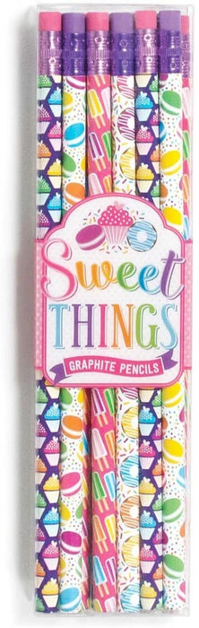 OOLY Sweet Things Graphite Pencils | Set of 12 No.2 Pencils with Cupcake, Ice Cream & Cookie Designs